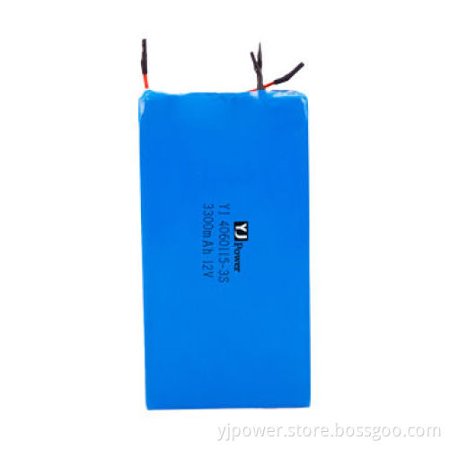 11.1V/3300mAh Li-polymer battery pack, 4060115-3S 3300mAh, 12 x 60 x 115mm size, 58g